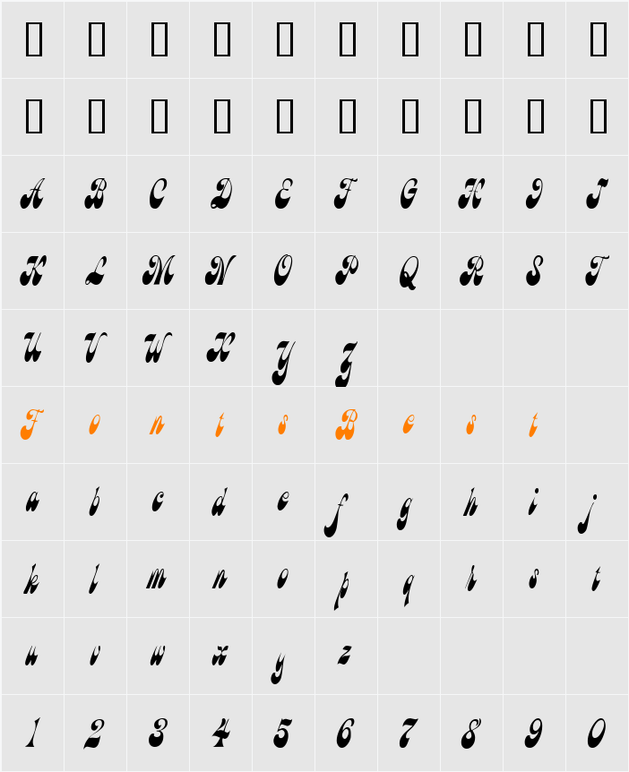 HaightCondensed Character Map