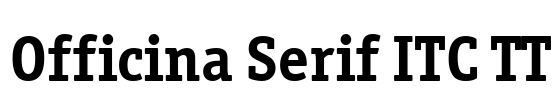 Officina Serif ITC TT Font Image