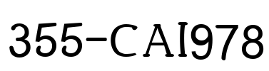 355-CAI978 Font Image