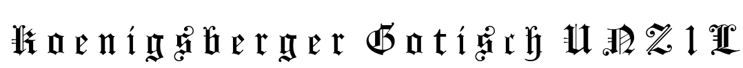Koenigsberger Gotisch UNZ1L Font Image