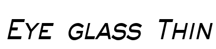 Eye glass Thin Font Image