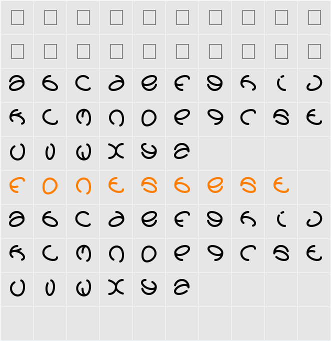 graphicdream Character Map