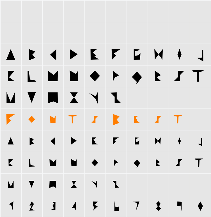Recorte Character Map
