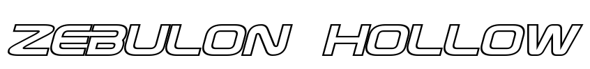 Zebulon Hollow Font Image