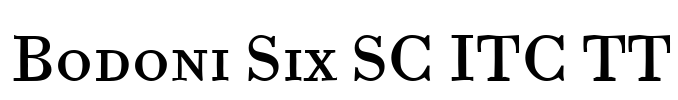 Bodoni Six SC ITC TT