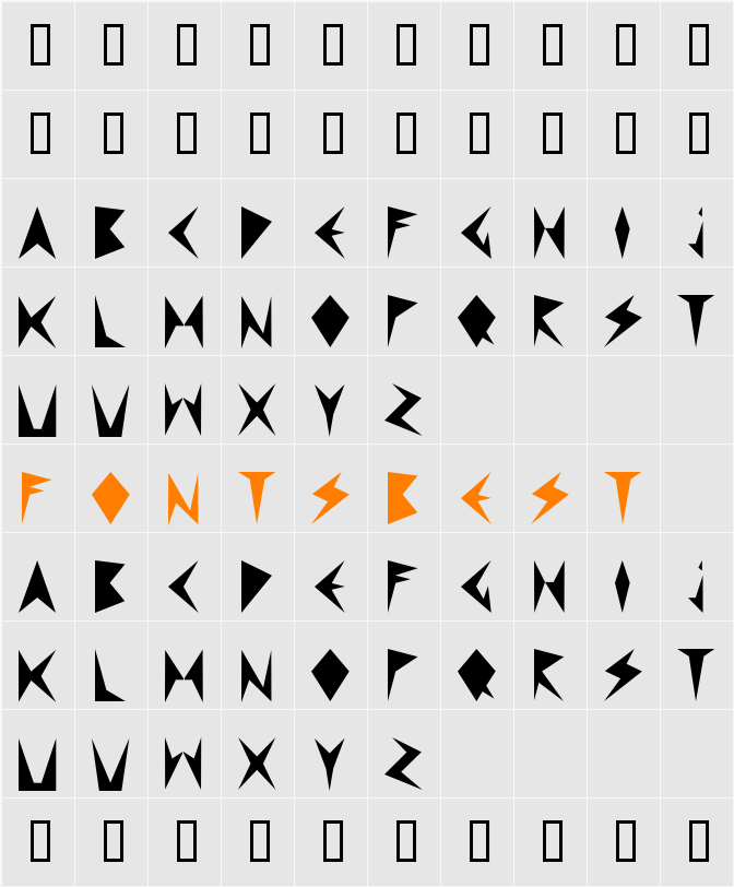 MND Pinballer Fill Character Map