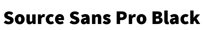Source Sans Pro Black