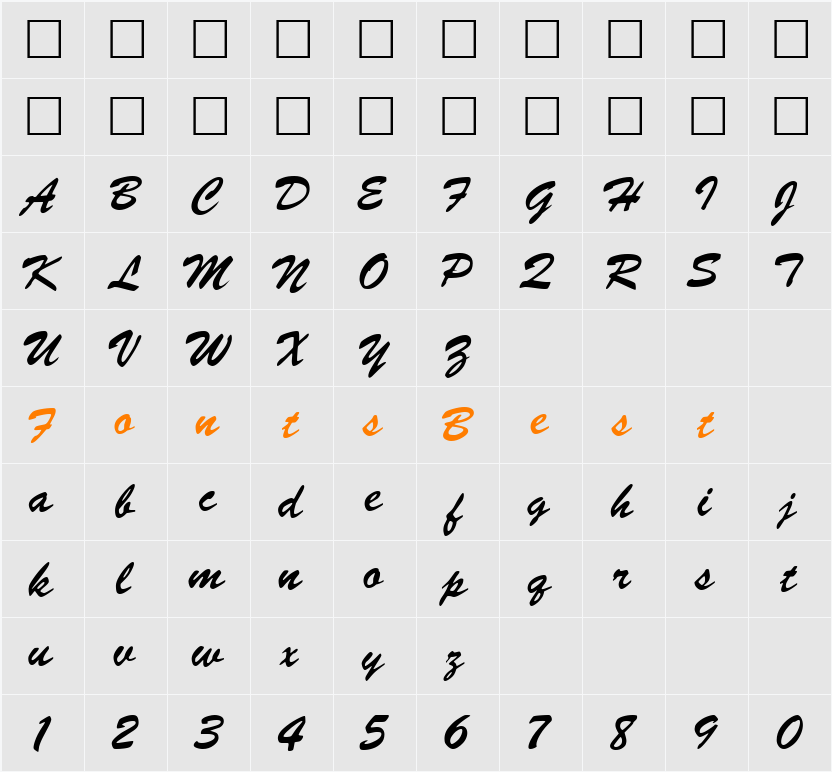 Signature Character Map