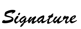 Signature Font Image