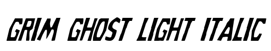 Grim Ghost Light Italic