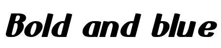 Bold and blue Font Image