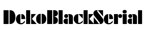 DekoBlackSerial Font Image