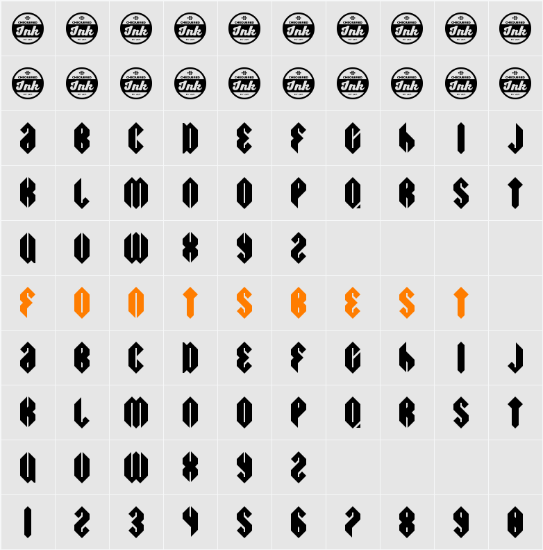 Swiggity Character Map