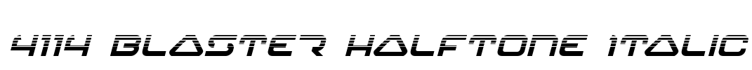 4114 Blaster Halftone Italic Font Image