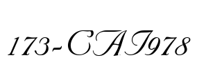 173-CAI978 Font Image