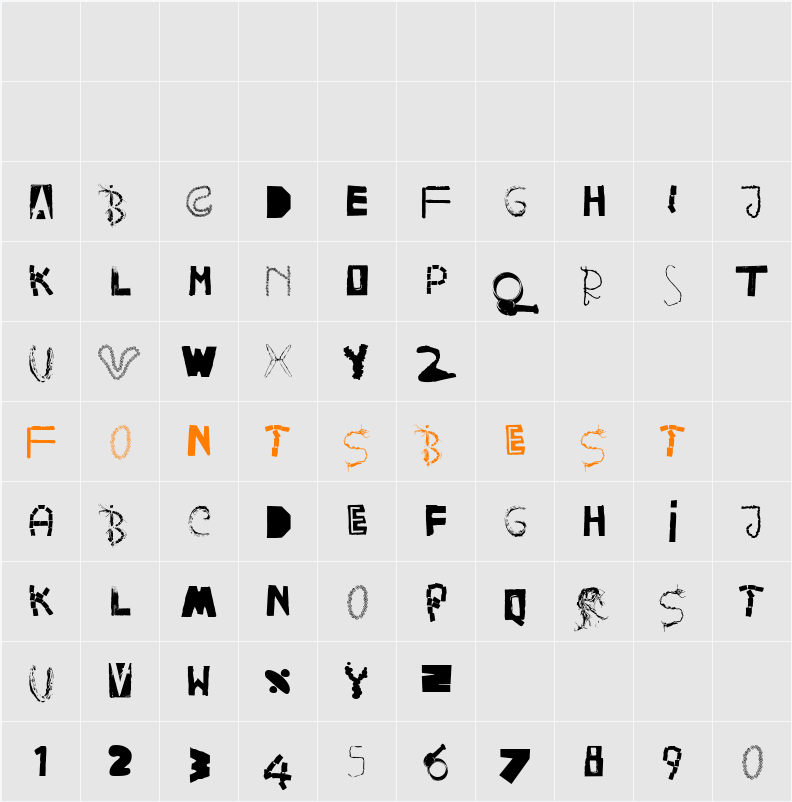 HappyFrushZero Character Map