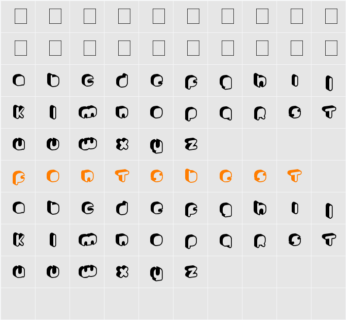 Johanneke Pro Character Map