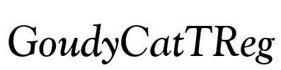 GoudyCatTReg Font Image