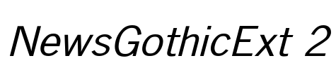 NewsGothicExt 2