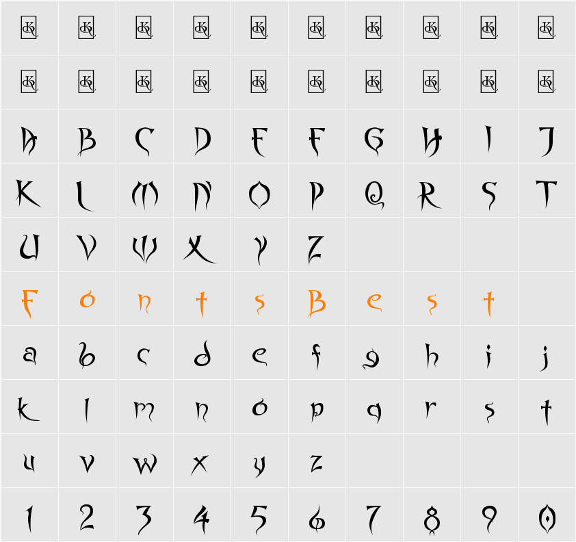 Spyced Character Map