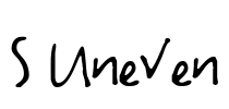 S Uneven Font Image