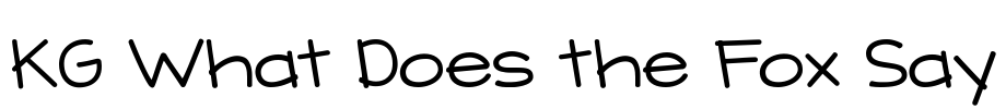 KG What Does the Fox Say Font Image