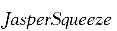 JasperSqueeze Font Image