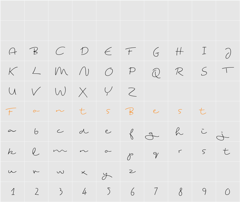 Ting Tong Character Map
