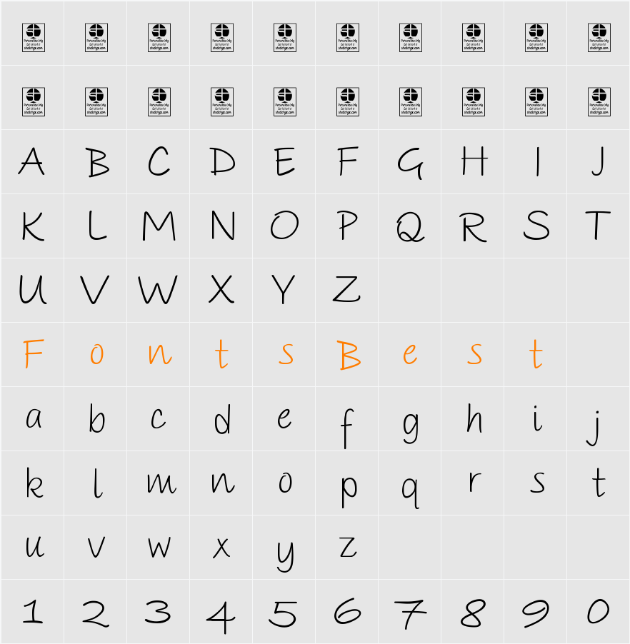 PAROLE Script Demo Character Map