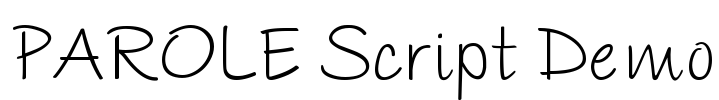 PAROLE Script Demo Font Image
