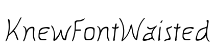 KnewFontWaisted Font Image