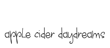 apple cider daydreams