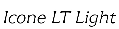 Icone LT Light Font Image
