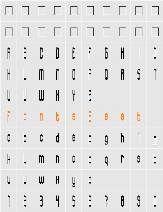 Samurai Sword Character Map