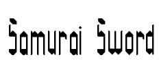 Samurai Sword Font Image
