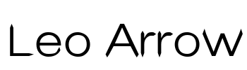 Leo Arrow Font Image