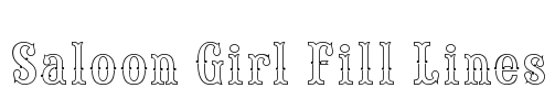 Saloon Girl Fill Lines Font Image