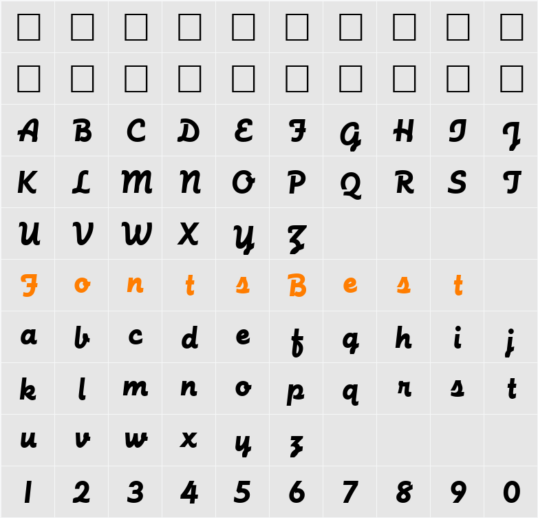 FunctionScript Character Map