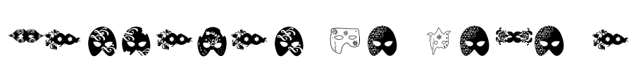 Mascaras de Veneza Font Image