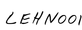 LEHN001 Font Image