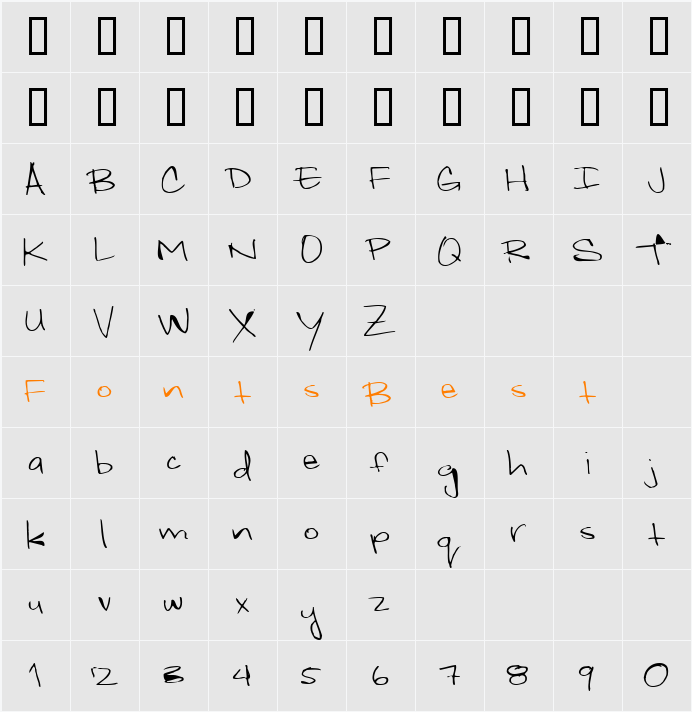WhiteyFord Character Map