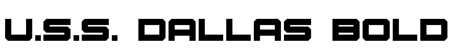 U.S.S. Dallas Bold Font Image