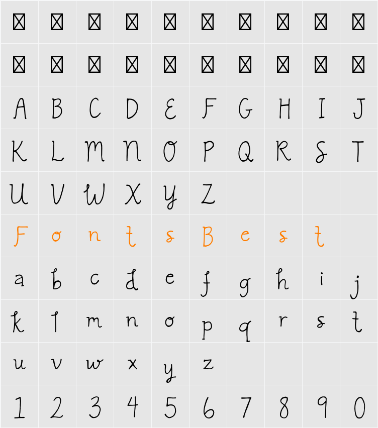 Graciela Character Map