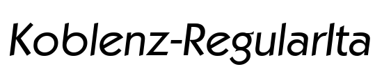 Koblenz-RegularIta Font Image