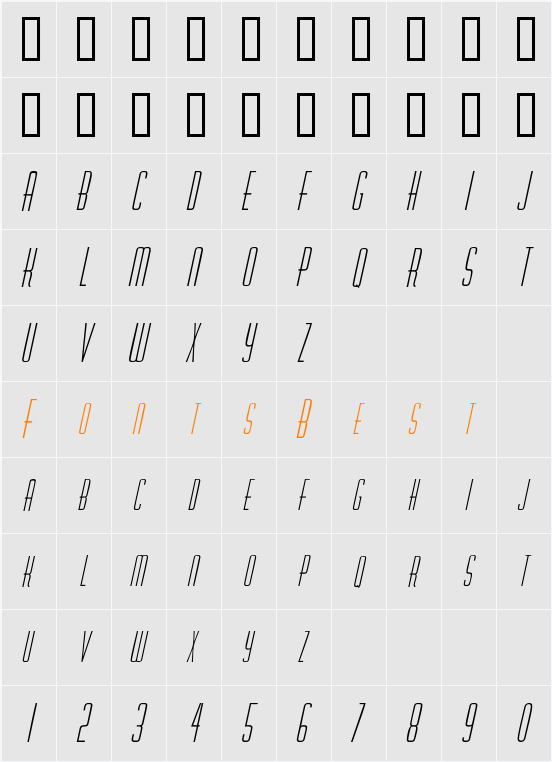 RobaloSCapsSSK Character Map
