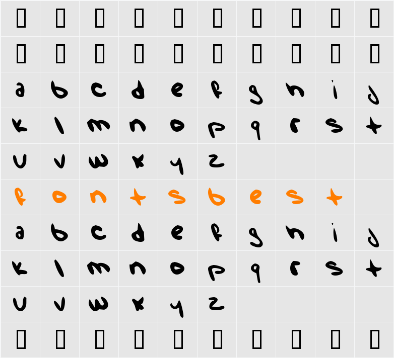 Wise Rabbit Says Character Map