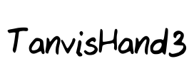 TanvisHand3 Font Image