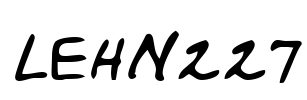 LEHN227 Font Image