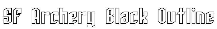 SF Archery Black Outline Font Image