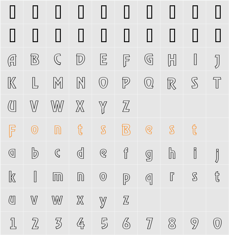 a_RewinderOtl Character Map